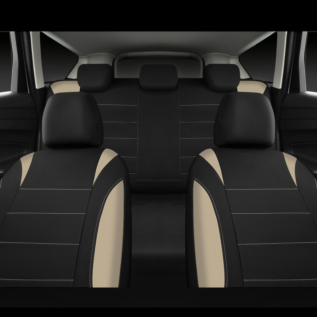 CAR PASS Waterproof Car Seat Covers Front Seats Only with 5mm Composite EVA, Neoprene Car Seat Cover with Separate Headrest Cover, Quick Setup Universal Fit for Car SUV Trucks,Airbag Compatible（Gray