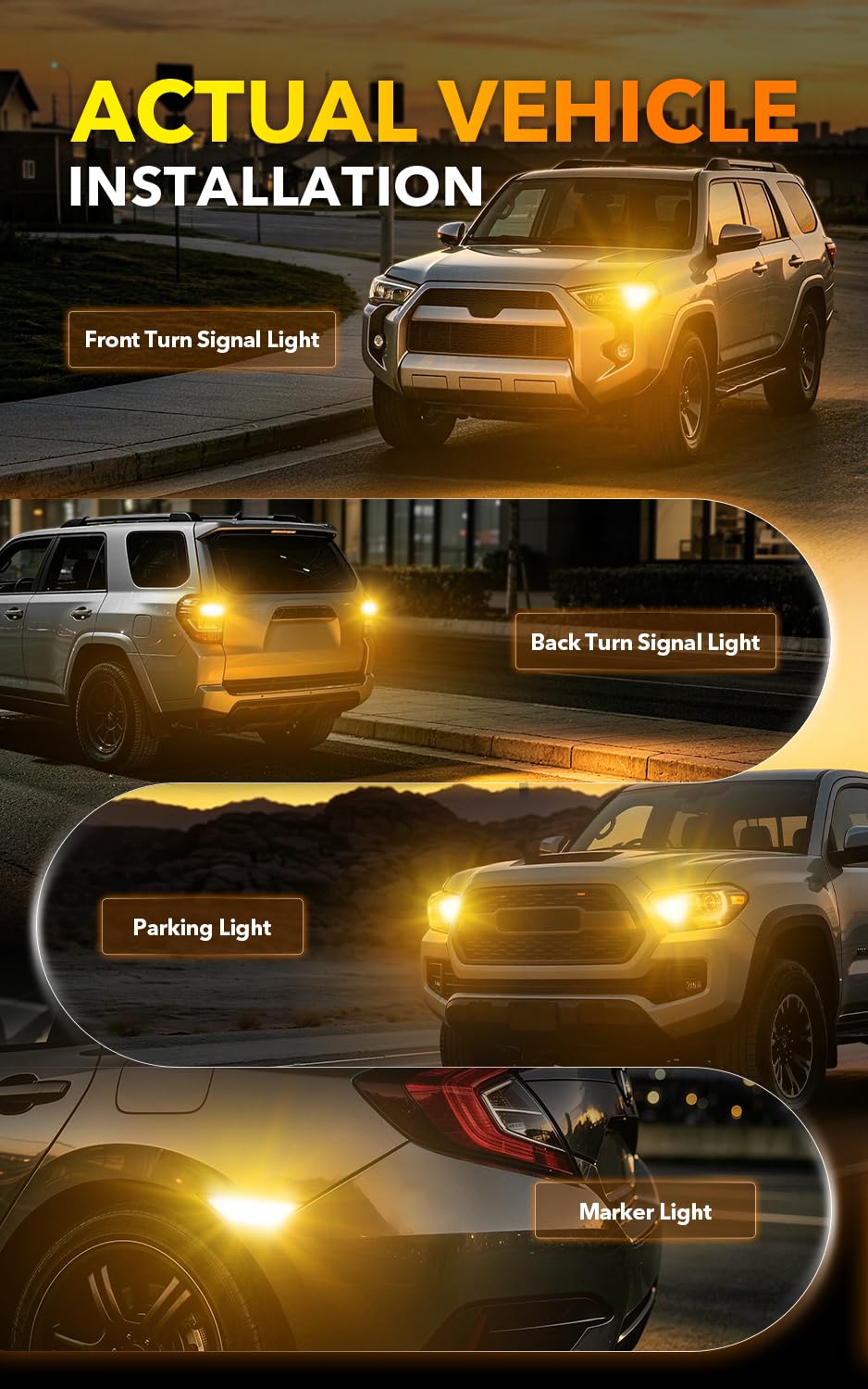 OXILAM 194 LED Bulb for License Plate Bulb Super Bright, 168 T10 W5W 2825 LED Bulb for Dome Door Map Courtesy Trunk Cargo Dash LED Interior Light Bulb, Pack of 2