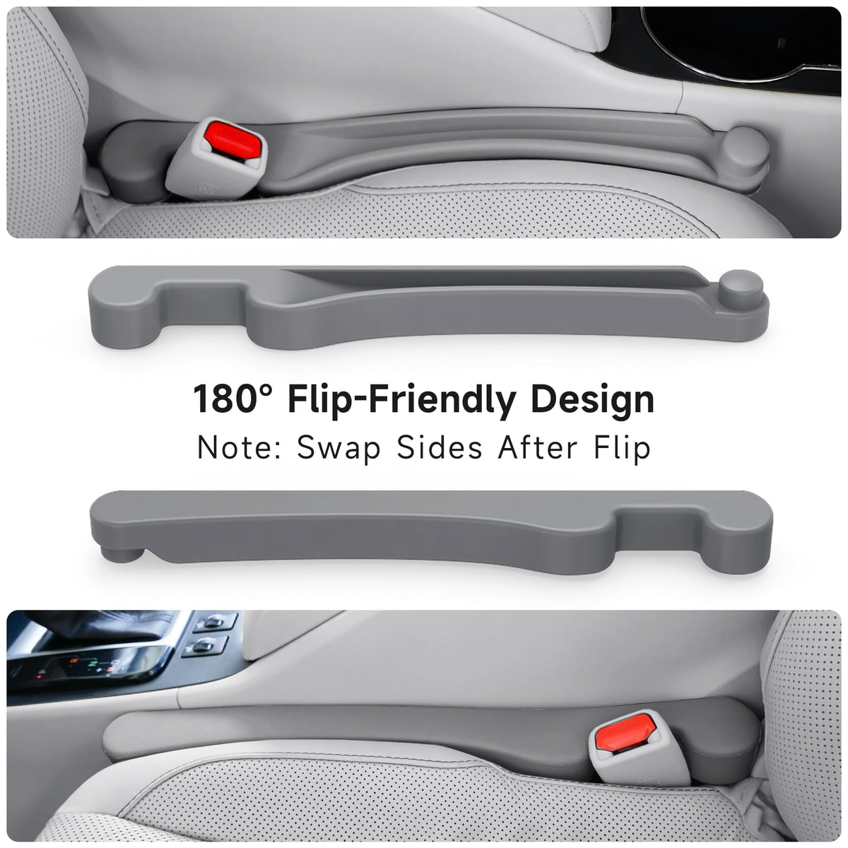 Givifive Car Seat Gap Filler Organizer 2Pack Soft Foam 3IN1 Multifunctional