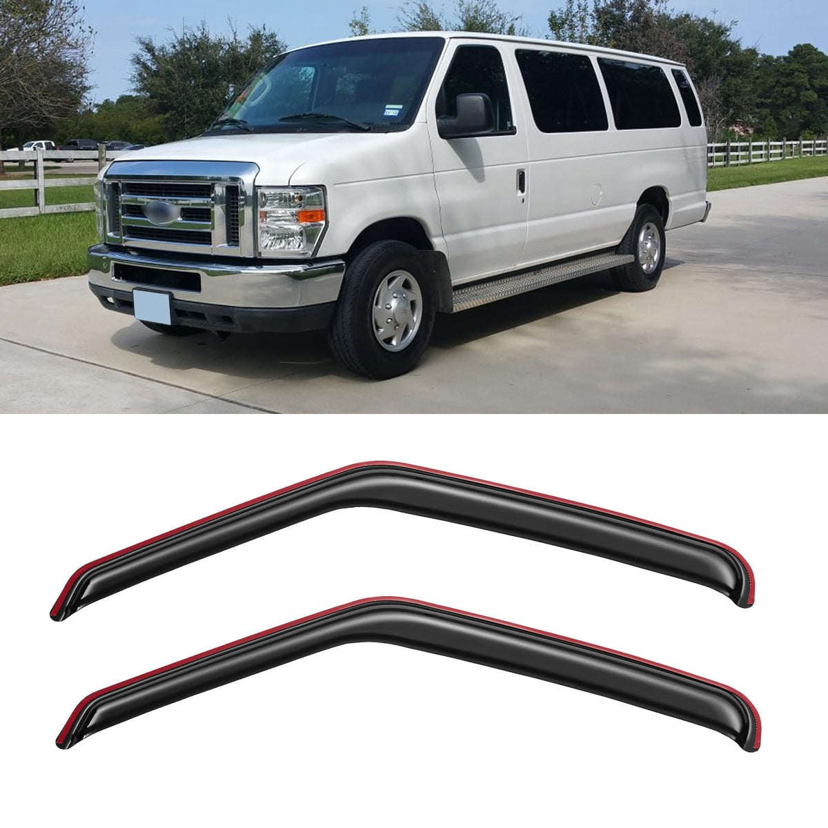 Window Visors Rain Guards for 2015-2026 Ford F150 Crew/SuperCrew Cab