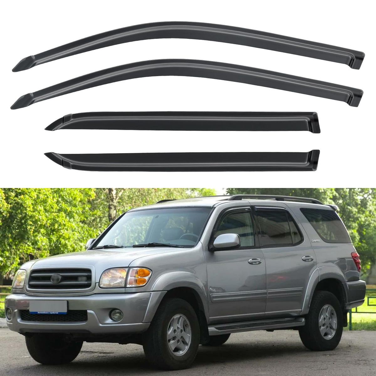 Window Visors Rain Guards for 2015-2026 Ford F150 Crew/SuperCrew Cab