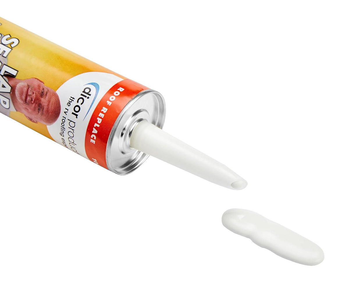 Dicor 501LSW-1 Self-Leveling Lap Sealant, White, 10.3 Oz, RV Roofing