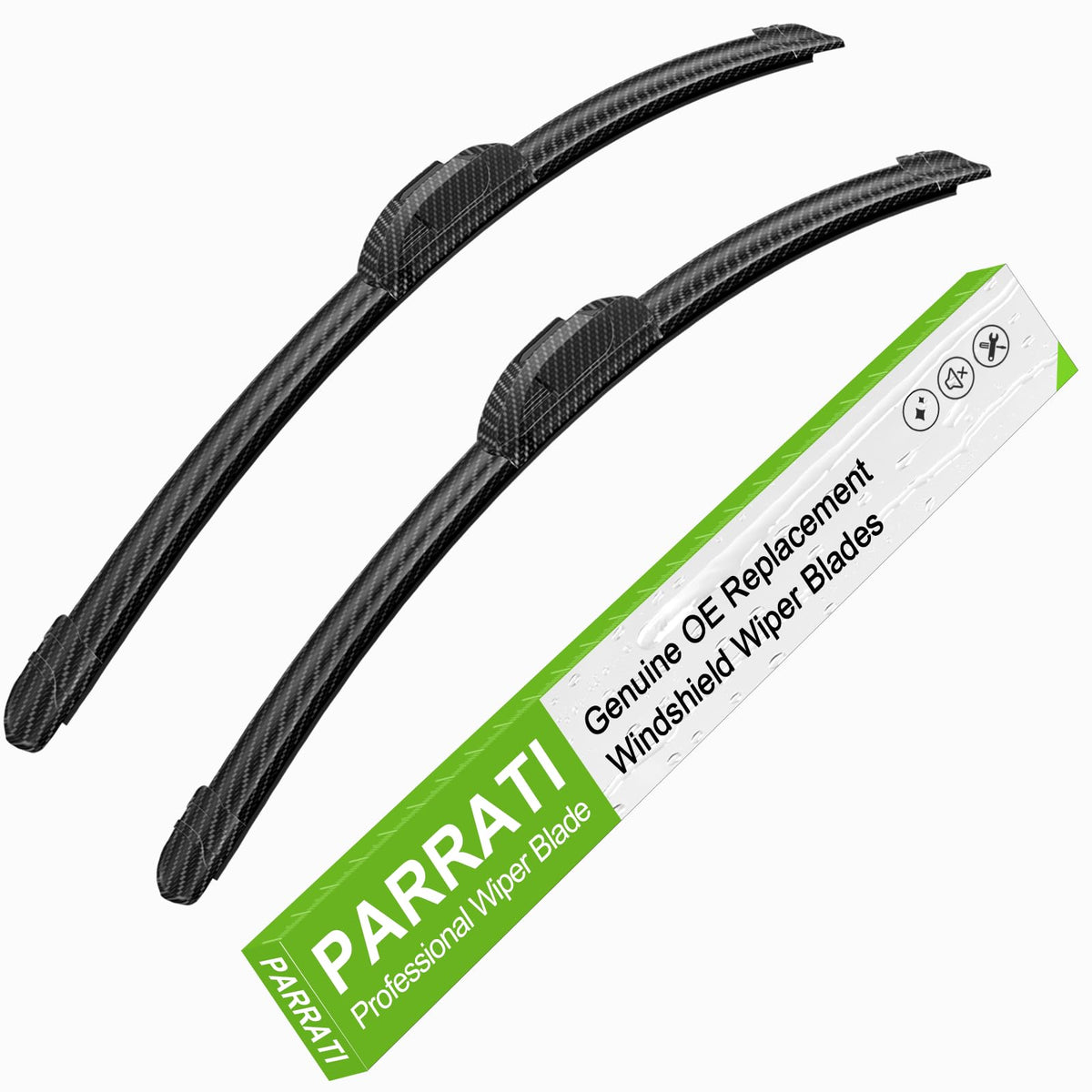 OEM QUALITY 22" + 22" PARRATI Premium All-Season Windshield Wiper Blades (Set of 2)