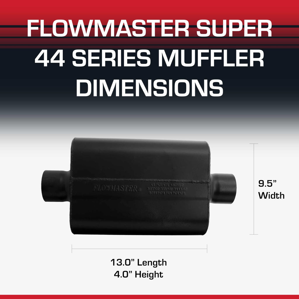 Flowmaster Super 44 Series Chambered Muffler – 3.00" Offset In/Center Out
