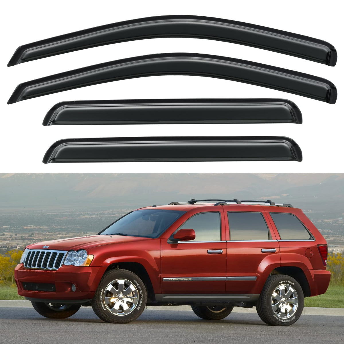 Window Visors Rain Guards for 2015-2026 Ford F150 Crew/SuperCrew Cab