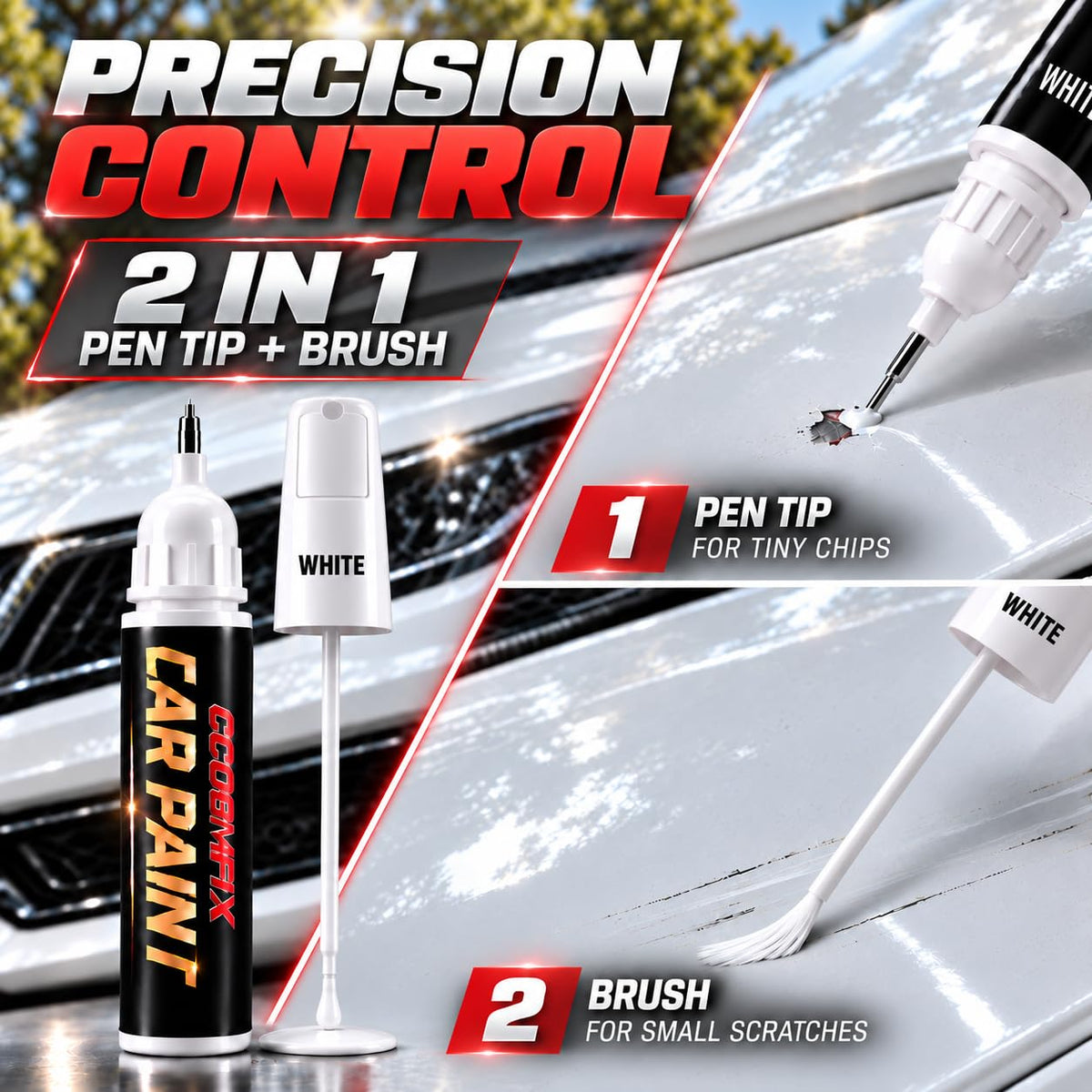 cocomfix Gloss Black Rim Touch Up Paint, Scratch & Curb Rash Repair Kit