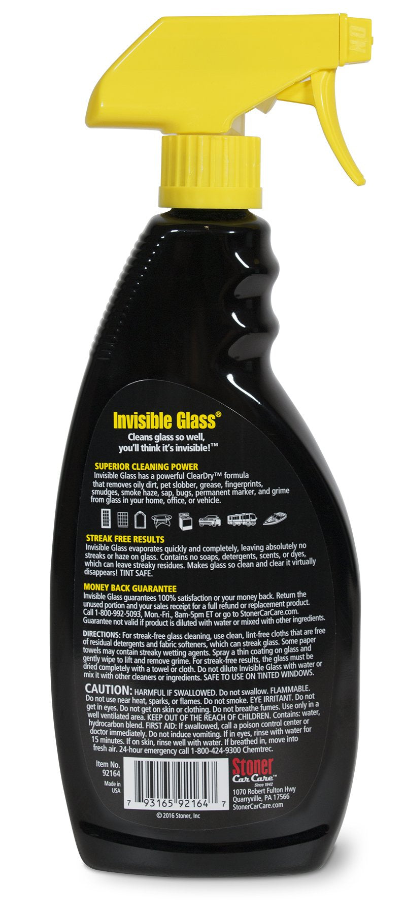 Invisible Glass Auto Glass Cleaner Spray, 22 fl oz, 92164