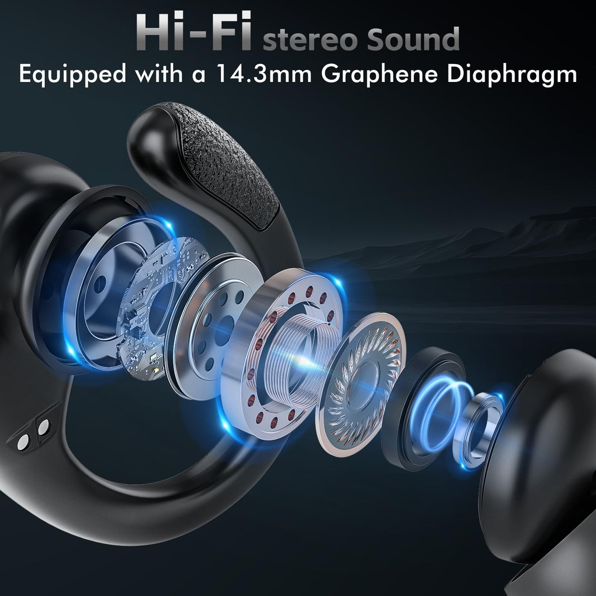 HAOYUYAN Wireless Earbuds, Sports Bluetooth Ear Buds Headphones Rose Gold