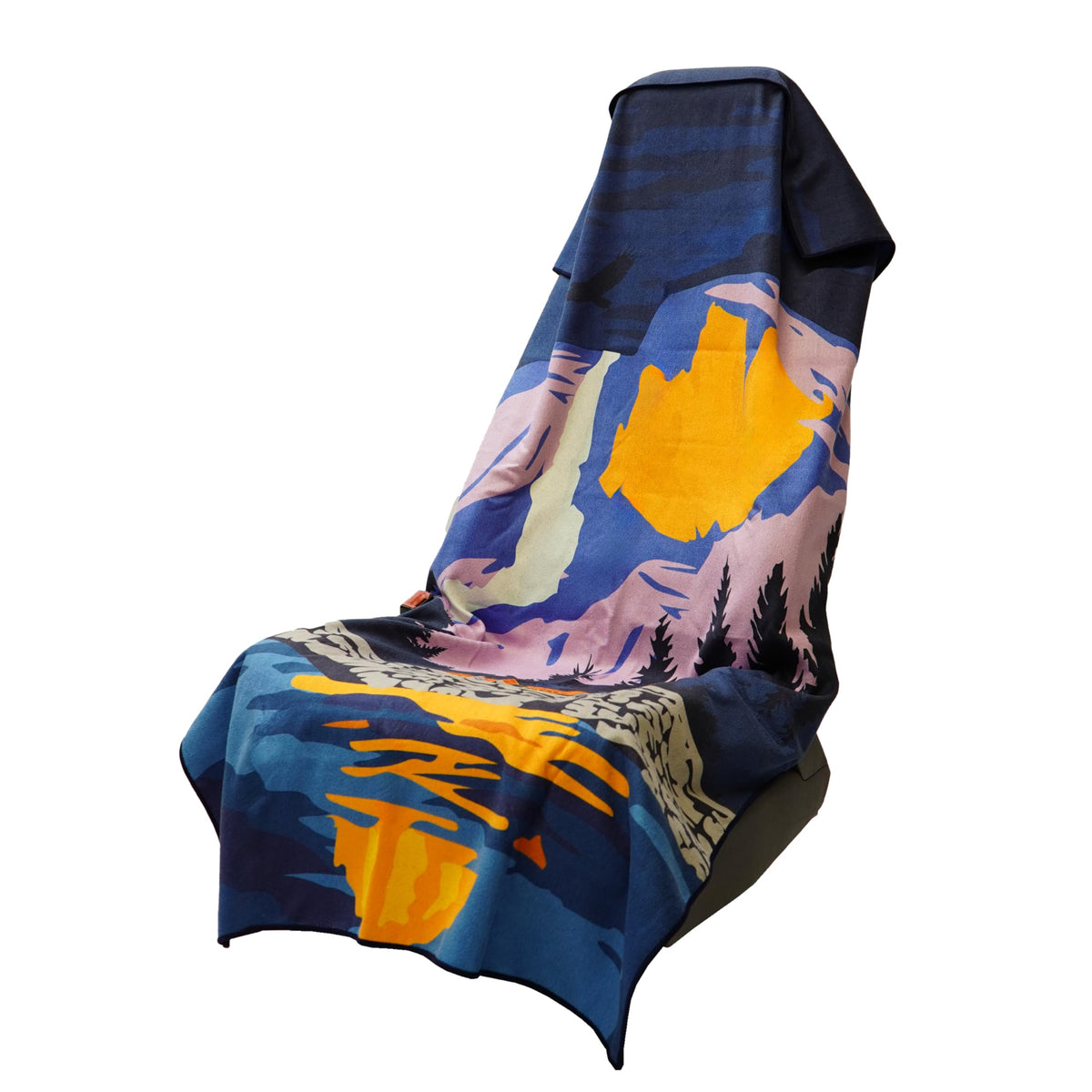 Sprints Prints Athletic Running Towel, Full-Sized, Car Seat Cover - Moisture Wicking (Midnight Mile)