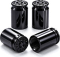 4PCS Bullet Shell Tire Valve Stem Caps, Aluminum Alloy Car Air Stem Cap, Universal Dustproof Tire Valve Stem Covers for Cars, SUV, Trucks, Bikes, Motorcycles, Bicycles (Black)