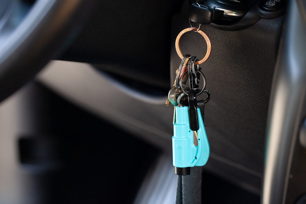 RESQME The Original Compact Emergency Keychain Car Escape Tool, Seatbelt Cutter and Window Breaker, Made in USA, Pack of 2