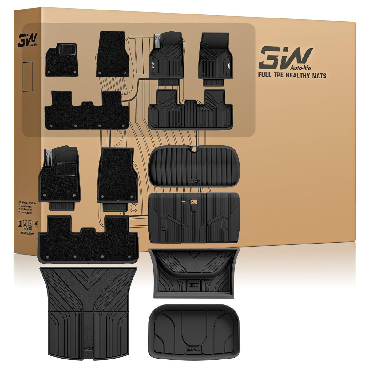 3W Tesla New Model Y Juniper 2025 2026 2027 Floor Mats, Not for Standard