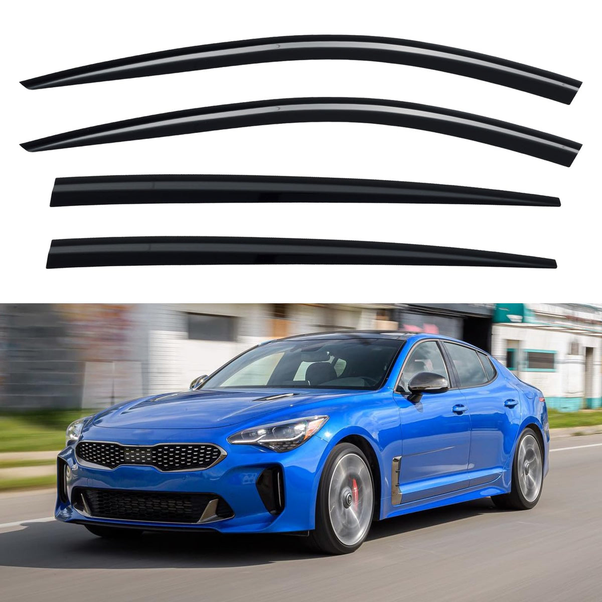 Window Visors Rain Guards for 2015-2026 Ford F150 Crew/SuperCrew Cab