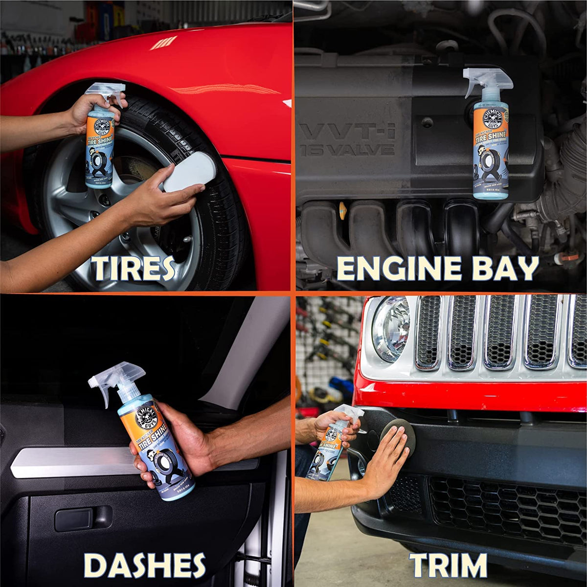 Chemical Guys, Tire Kicker Extra Glossy Tire Shine for Rubber & Trim, 16 oz