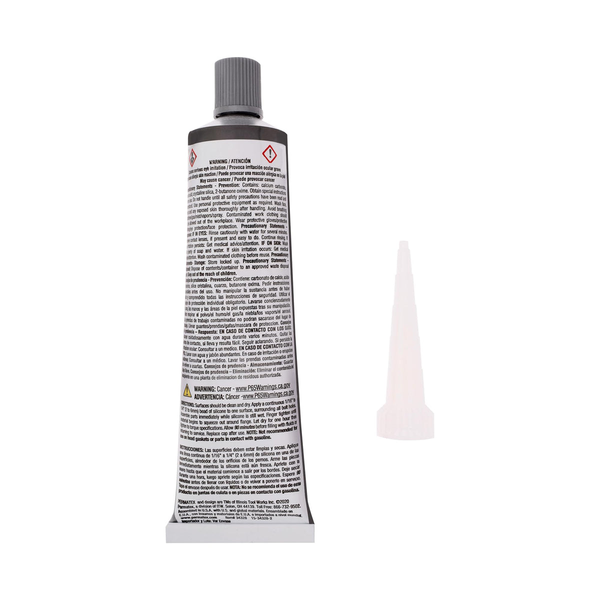 Permatex 82194 Ultra Grey Rigid High-Torque RTV Silicone Gasket Maker, 3.0 oz.