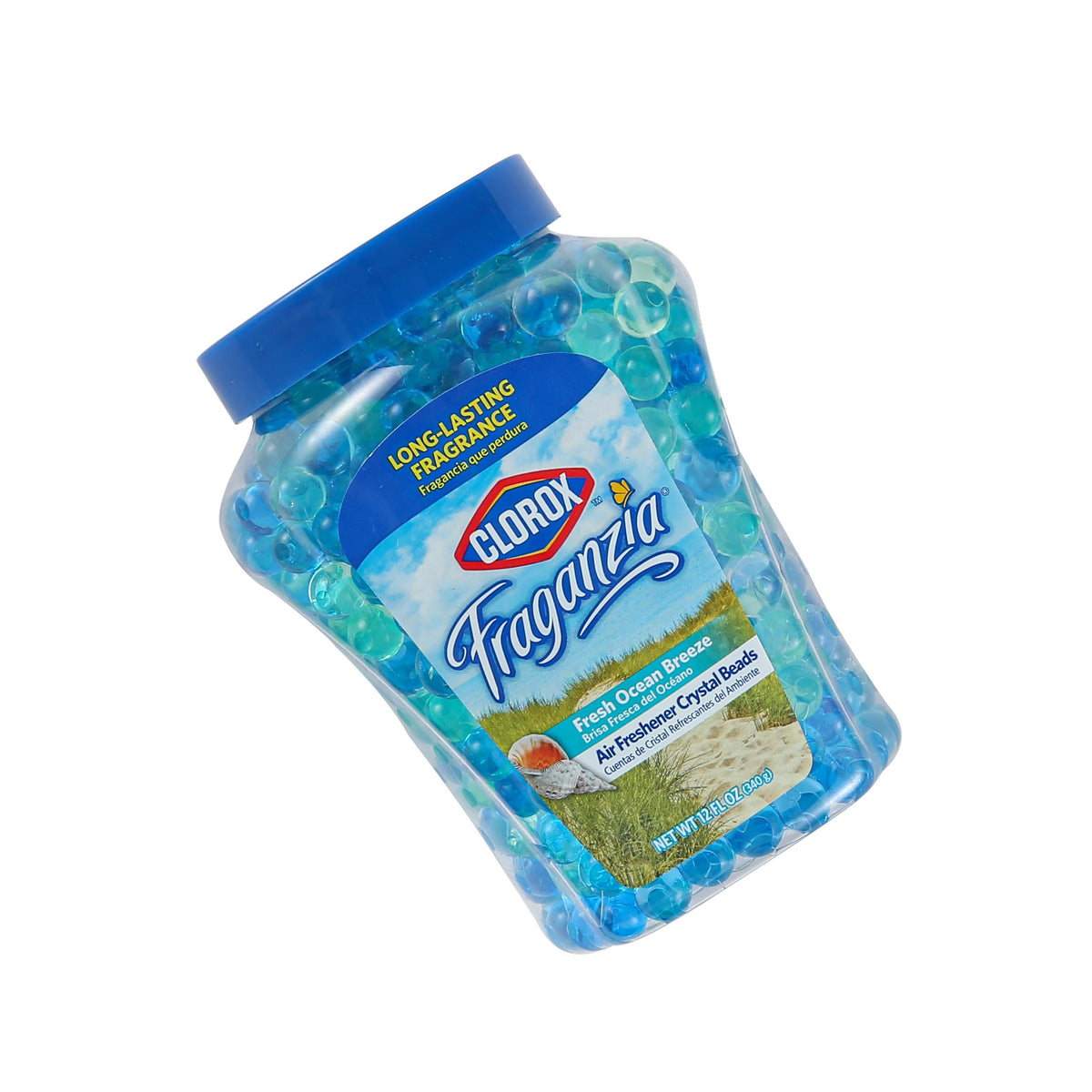 Clorox Fraganzia Crystal Beads Air Freshener, Island Escape Scent, 12 Fl Oz