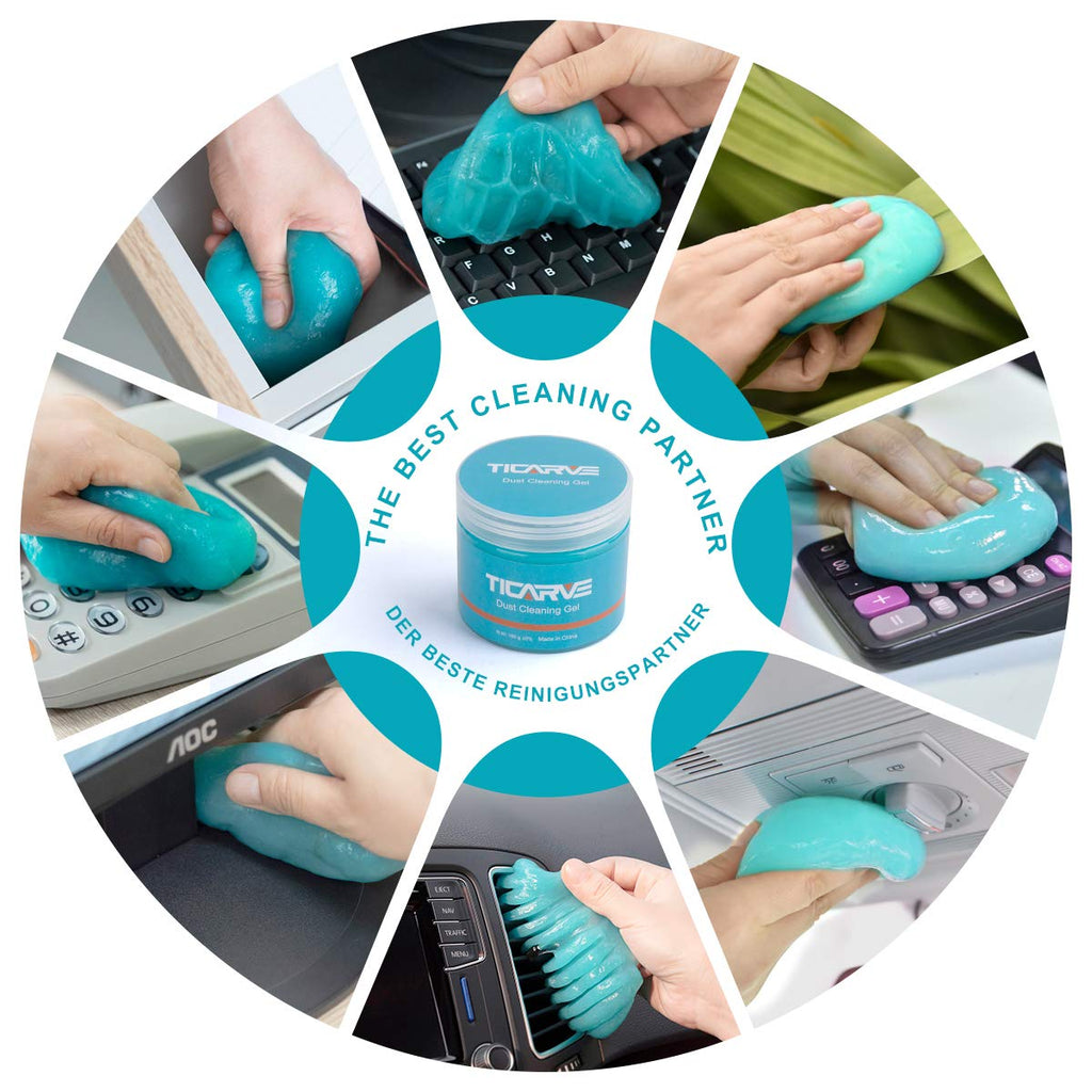 TICARVE Car Cleaning Gel Detailing Putty Car Putty Auto Detailing Tools Car Interior Cleaner Cleaning Slime Car Accessories Keyboard Cleaner Rose/NT WT: 5.6 oz (160 gr)