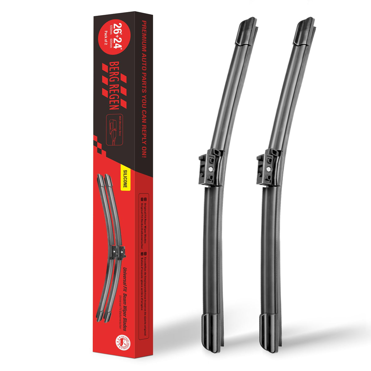 BERG REGEN 22"+22" Windshield Wiper Blades,22 Wiper Blades 2 pack Replacement for Ford F Series 2012-2023 Expedition 2008-2022,Chevy Silverado GMC Sierra Series 2019-2024–Genuine OEM Quality(Set of 2)