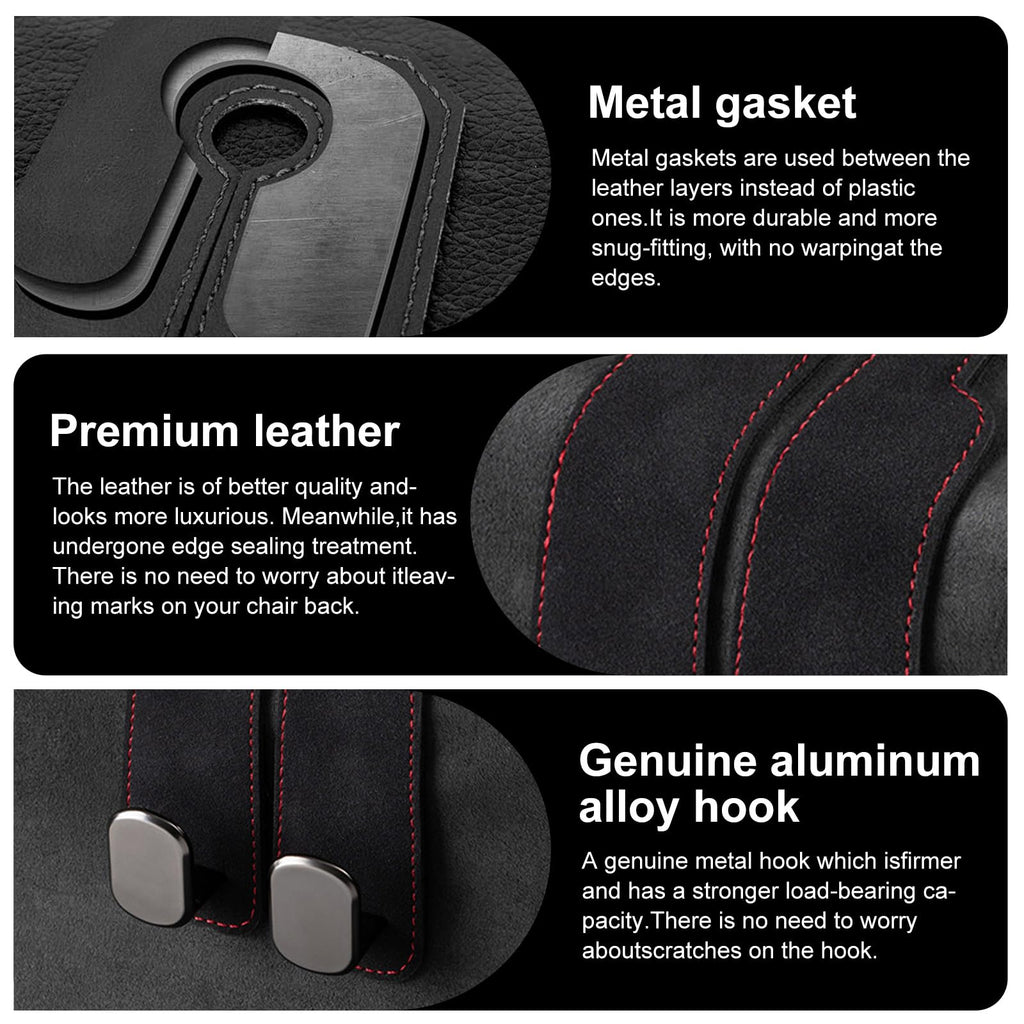 Car Purse Hook Purse Hook for Car Seats Headrest Car Seat Hooks,Heavy Duty Vehicle Organizer for Handbags, Groceries, Purses, Keep Car Tidy (Black, 2 Pack)