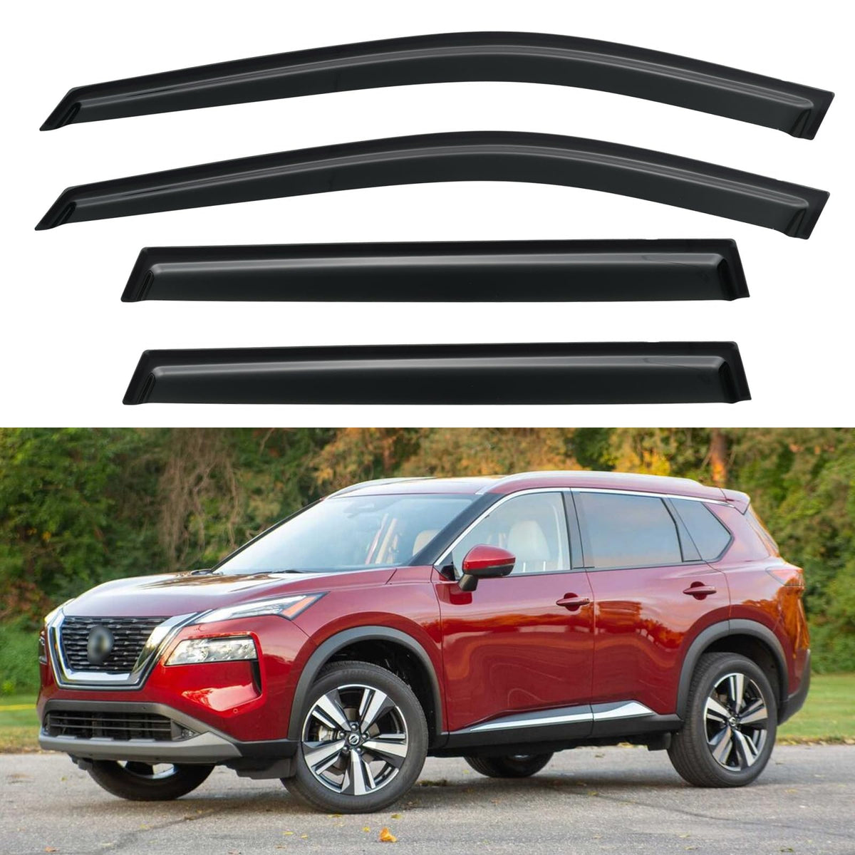 Window Visors Rain Guards for 2015-2026 Ford F150 Crew/SuperCrew Cab