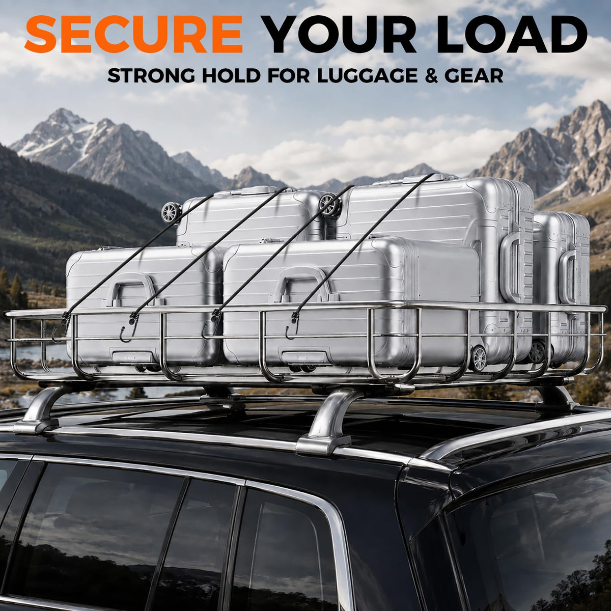 HORUSDY 31-Piece Premium Bungee Cords Assortment Jar, Includes 10”,18”,24”,32”,40” Bungee Cords, 6“ Zip Ties, 8”Canopy/Tarp Ball Ties and Crocodile Mouth Tarp Clips
