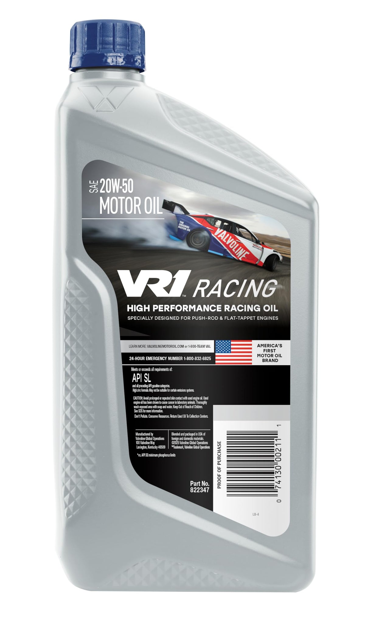 Valvoline VR1 Racing SAE 20W-50 Motor Oil 5 QT