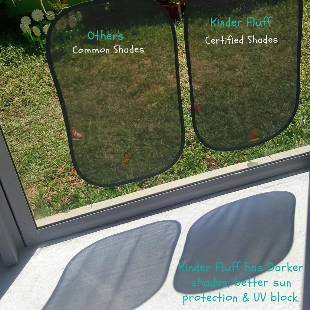 Car Window Shades - Certified 99.79% UVA & 99.95% UVB Sun Protection