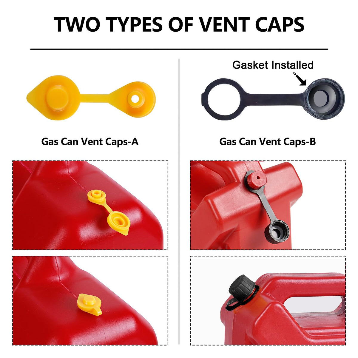 Gas Can Spout Replacement Kits, Gas Can Nozzle Replacement (3 Kits-White)