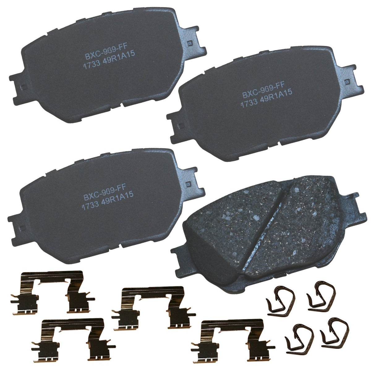 Bendix Premium SBC1363 Ceramic Front Brake Pads for select Cadillac Escalade, ESV, EXT, XTS, Chevrolet Avalanche, Cheyenne, Express 1500, Silverado, Suburban, Tahoe, GMC Savana, Sierra Classic, Yukon
