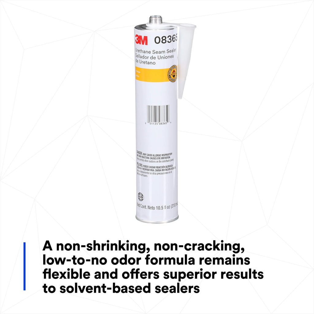 3M Urethane Seam Sealer, 08367, Black Color, 310 mL/10.5 fl oz Cartridge