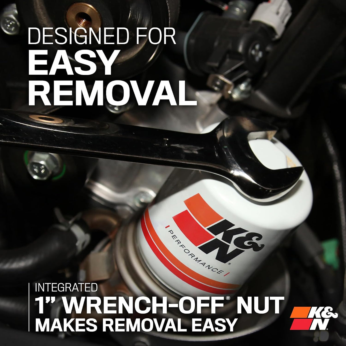 K&N Oil Filter: 20,000 Mile Engine Protection with Wrench Off Nut, HP-1003