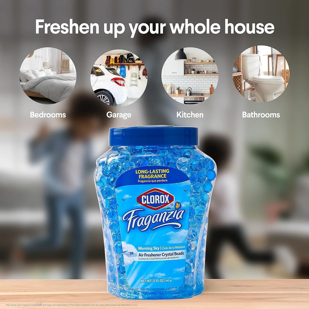 Clorox Fraganzia Crystal Beads Air Freshener, Island Escape Scent, 12 Fl Oz