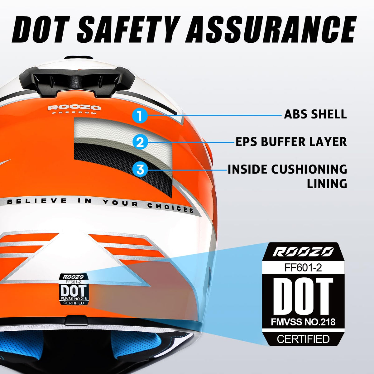 Youth Kids Dirt Bike Helmet DOT Approved, Full Face Motocross Set