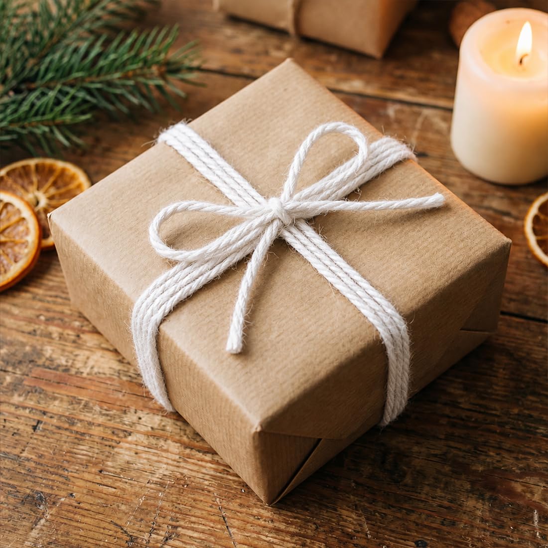SMART&CASUAL 2mm Natural Jute Twine String Thin for Craft Plant Garden Gift Wrapping Christmas Handmade Art Decoration Packing String Home Art Decoration (Brown) (800 Ft (244M))