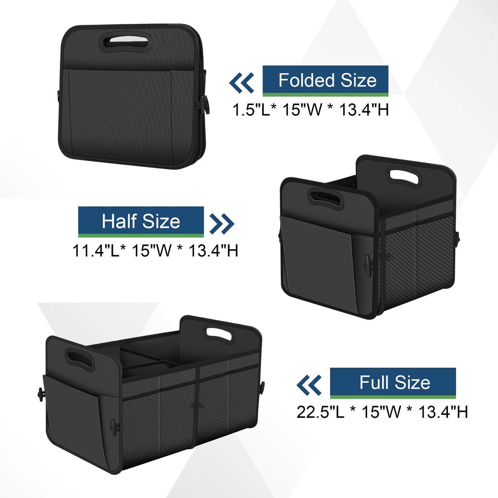 Femuar Car Trunk Organizer-Collapsible Car Storage for Suv/Jeep/Sedan