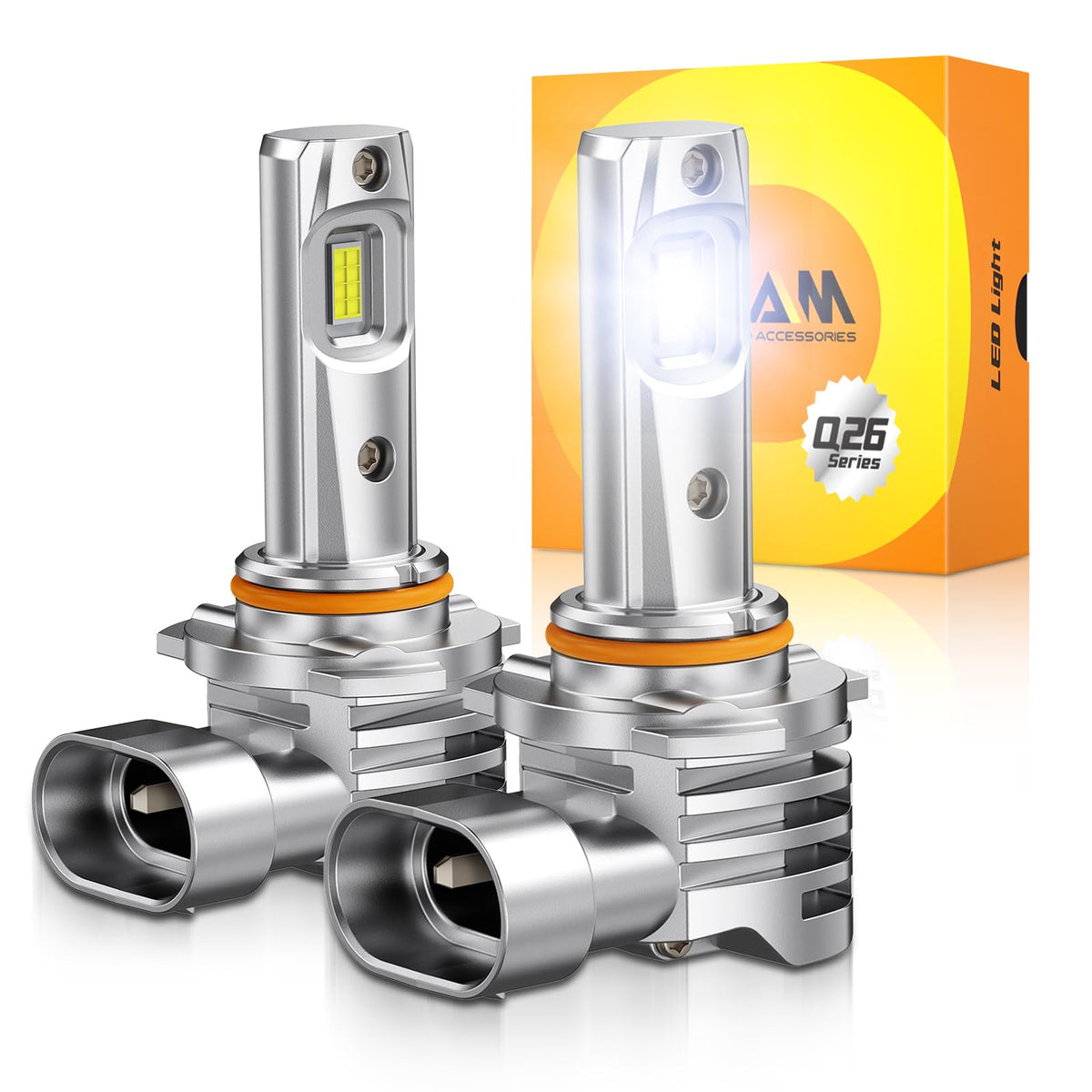 OXILAM H7 LED Light Bulb, 60000LM 10X Brighter 6500K White, Anti-Flicker, 60,000Hrs Lifespan, Plug and Play, H7 Fog Compatible with Cars Trucks SUVs, Pack of 2
