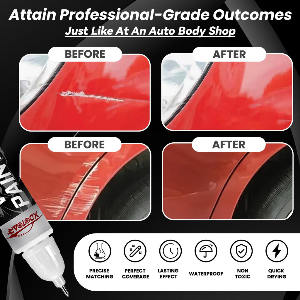 Black Touch Up Paint for Cars, Color Accurate Car Touch Up Paint, Professional Automotive Scratch Repair, Lasting Auto Scratch Remover, Quick Dry, Easy to Use, Safe and Waterproof, Versatile Use