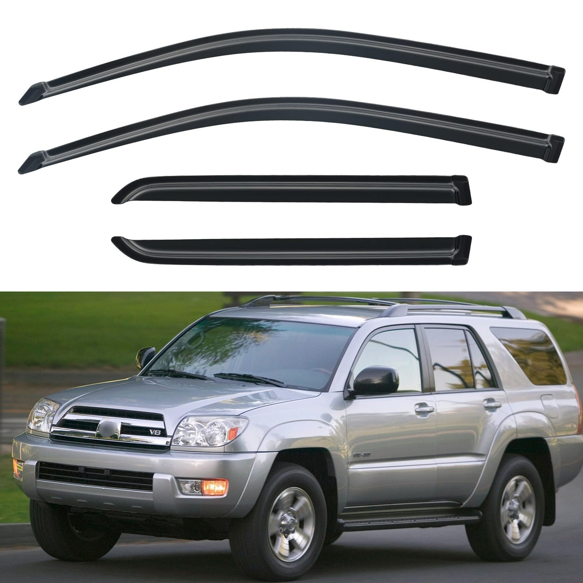 Window Visors Rain Guards for 2015-2026 Ford F150 Crew/SuperCrew Cab