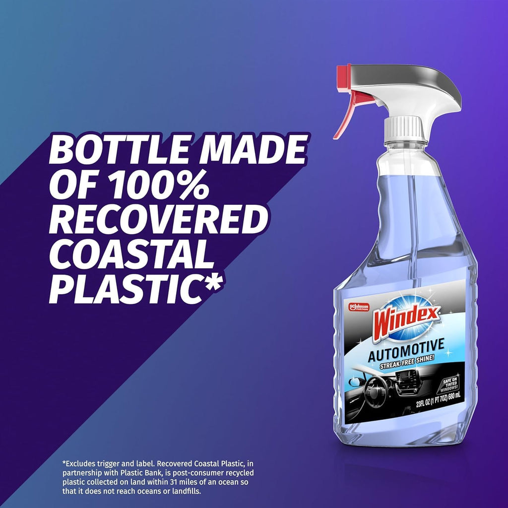 Windex Automotive Car Glass Cleaner Spray, 23 oz