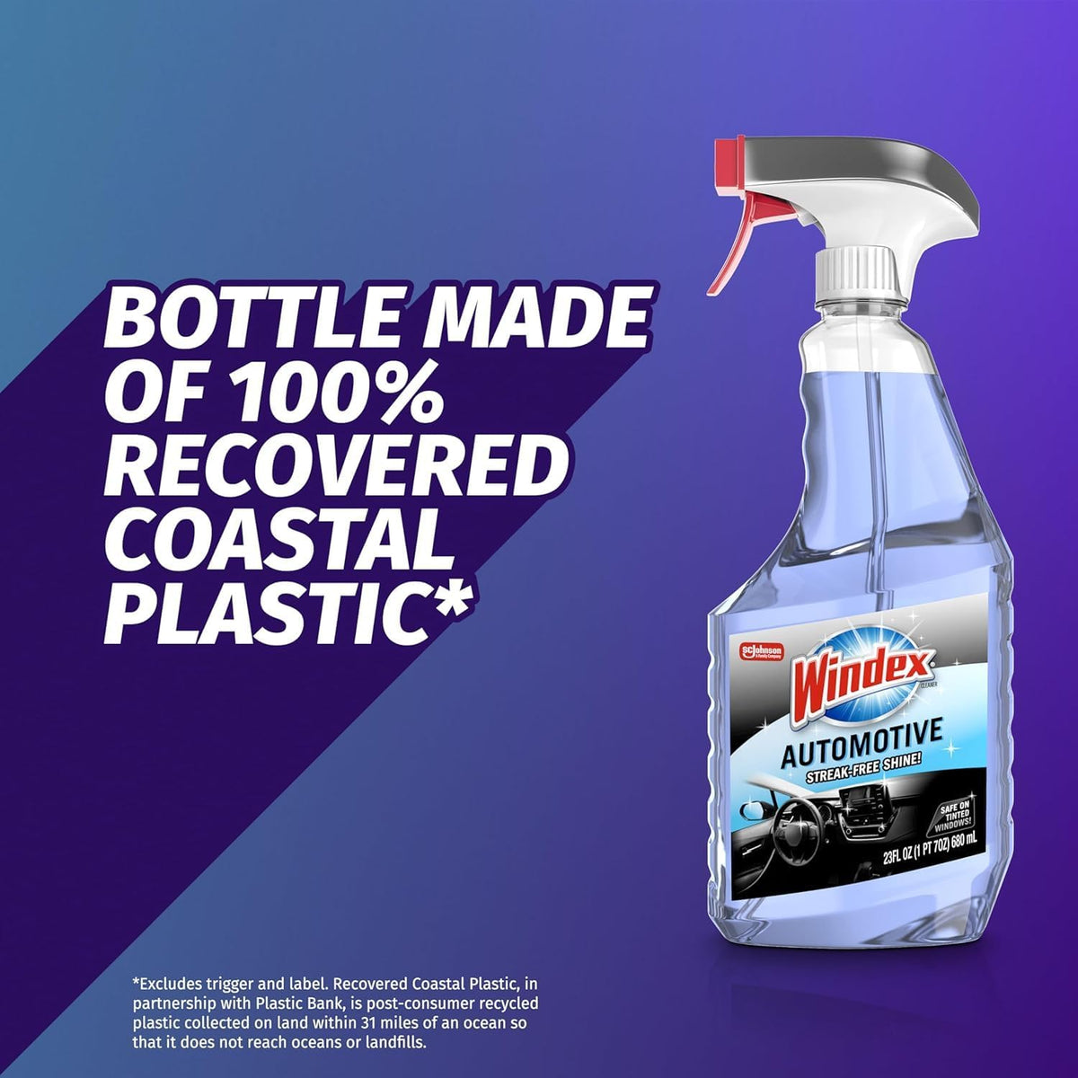 Windex Automotive Car Glass Cleaner Spray, 23 oz