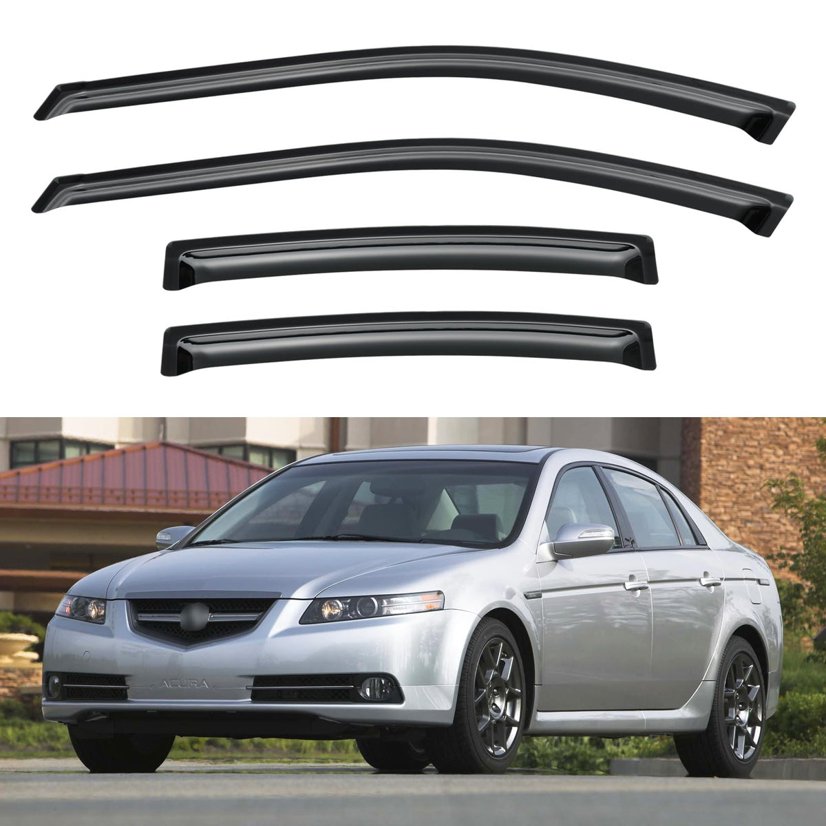 Window Visors Rain Guards for 2015-2026 Ford F150 Crew/SuperCrew Cab