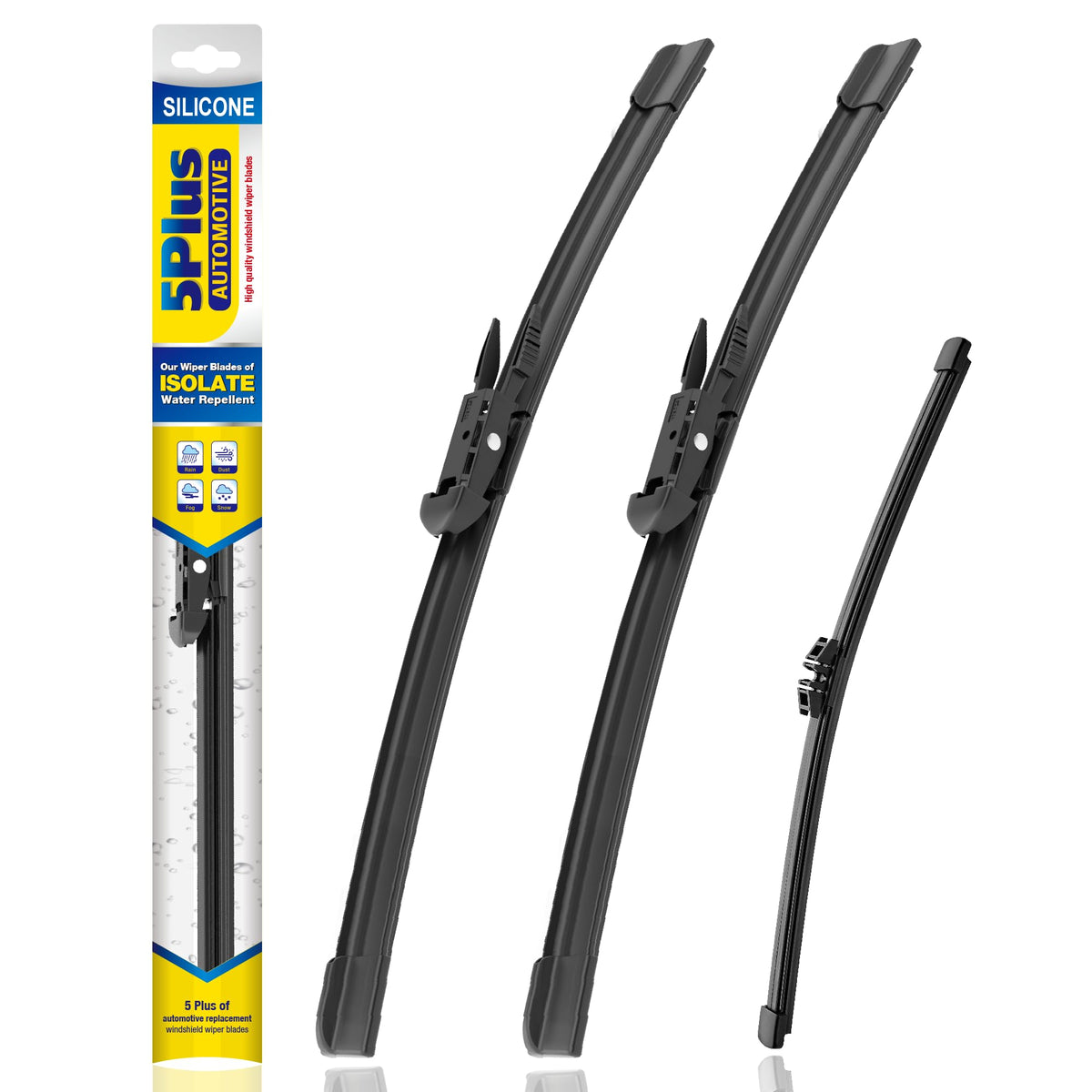 5 PLUS Silicone Windshield Wipers Fits Ford Explorer 2011-2024 (3 PACK)
