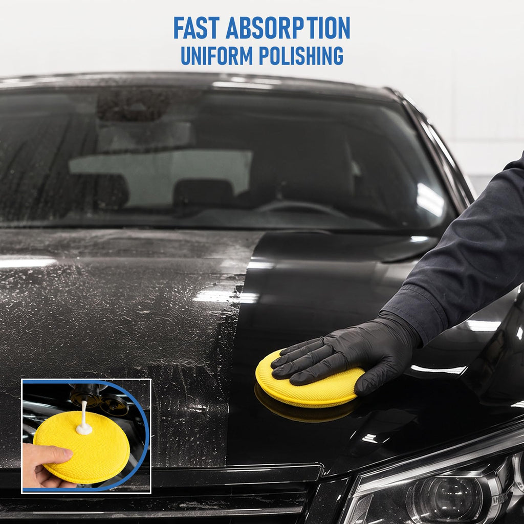 FONAROLL Microfiber Wax Applicator Pads, Car Wax Applicator, Buffing & Detail Polishing Foam Pads for Car Cleaning and Fine Polishing (5" Diameter, 6 Pack)…