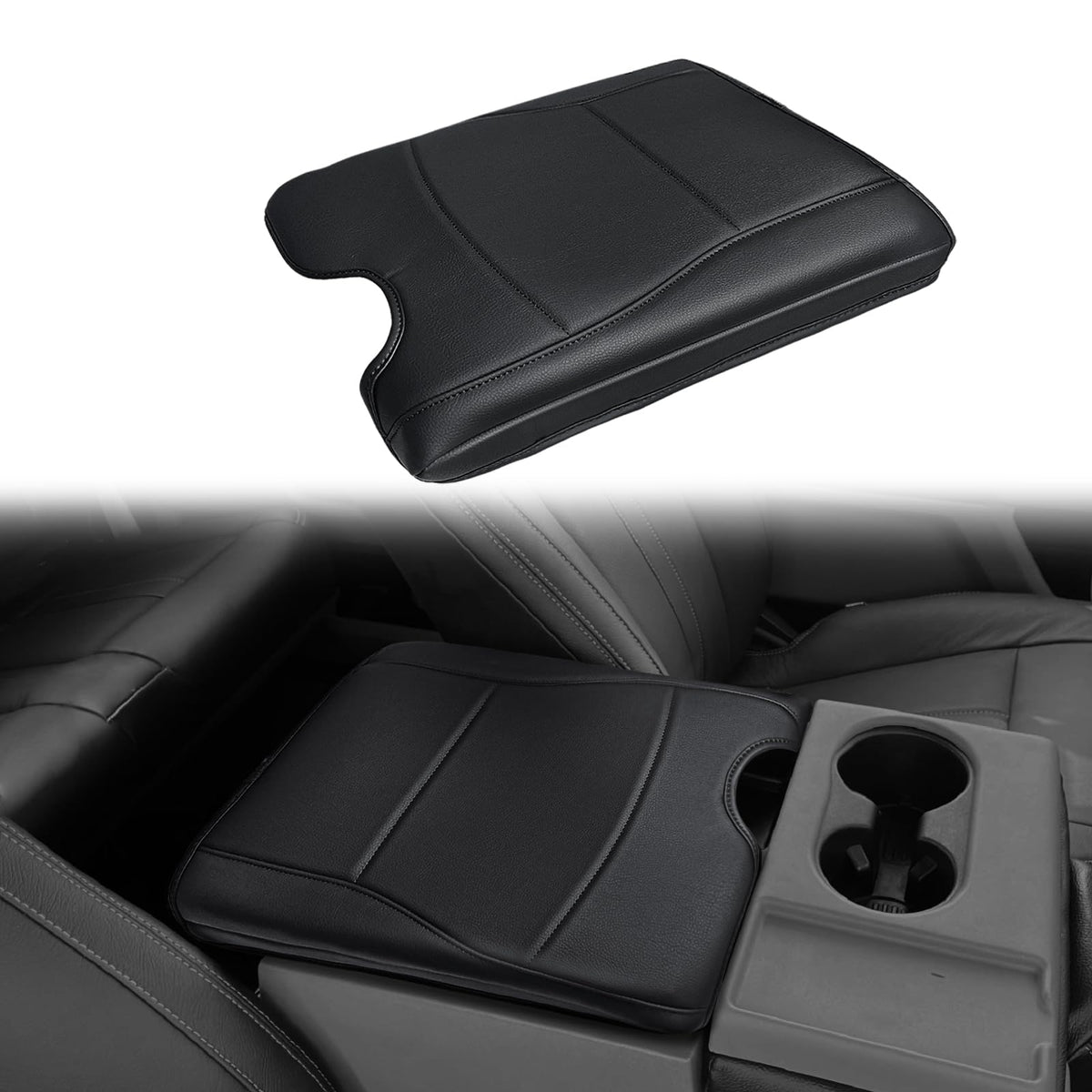 Muslogy Armrest Cover for Silverado/Sierra 2019-2026, Regular Thick, Bench