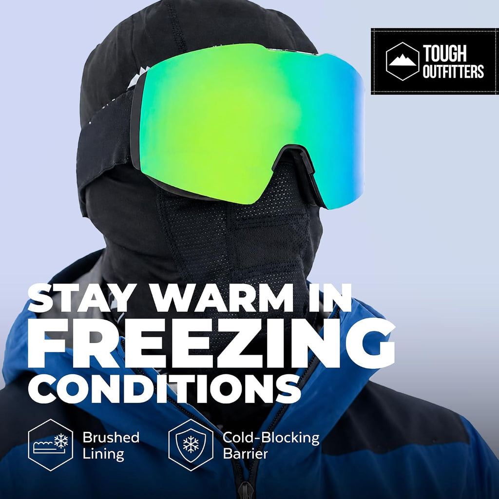 Tough Headwear Balaclava Ski Mask - Winter Shiesty Face Mask for Men Women - Cold Weather Gear for Skiing & Motorcycle Riding