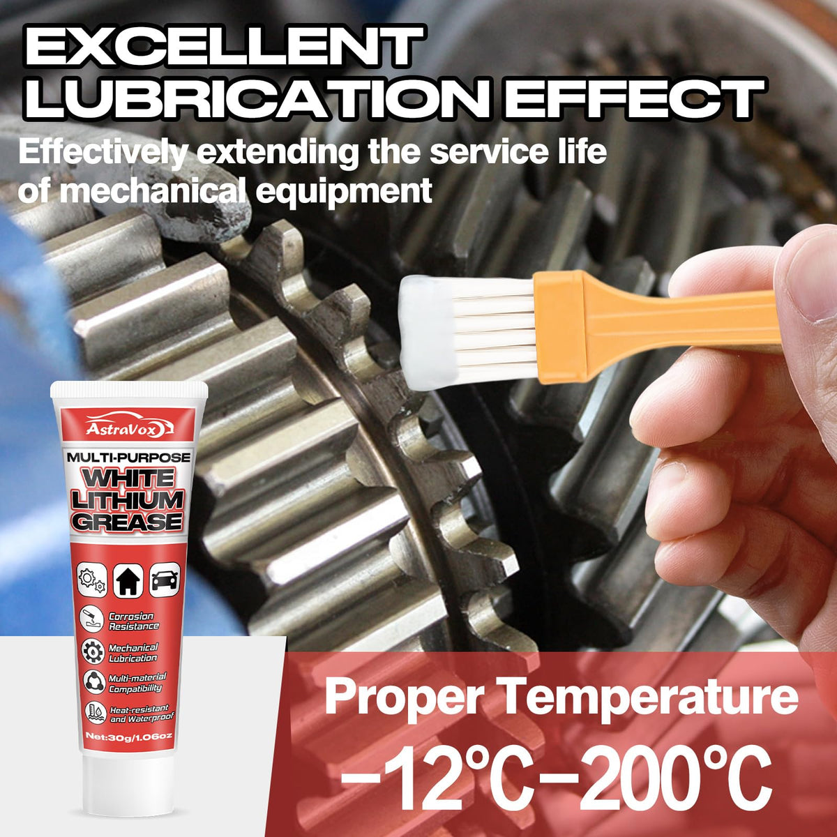 AstraVox White Lithium Grease, Multi-Purpose Lubricant Lithium Grease