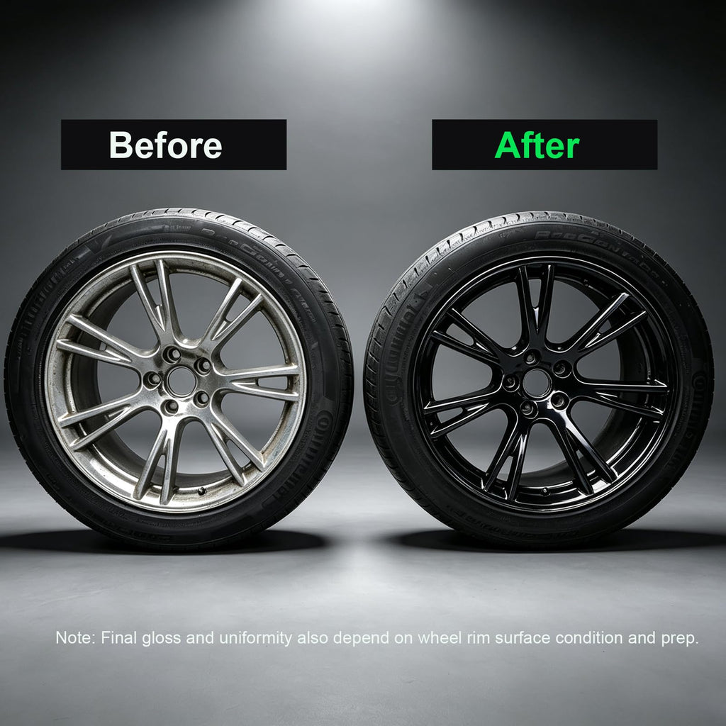 NADAMOO Black Spray Paint for Wheels, Semi-Gloss