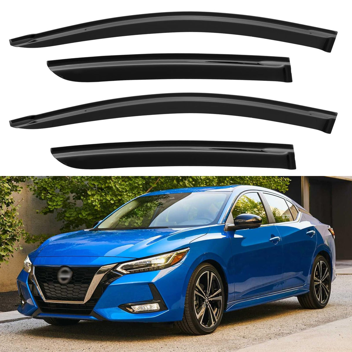 Window Visors Rain Guards for 2015-2026 Ford F150 Crew/SuperCrew Cab