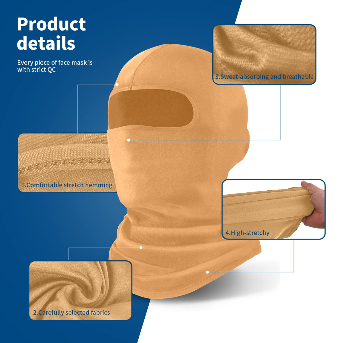 YESLIFE Summer Balaclava Ski Mask for Men&Women, Face Mask