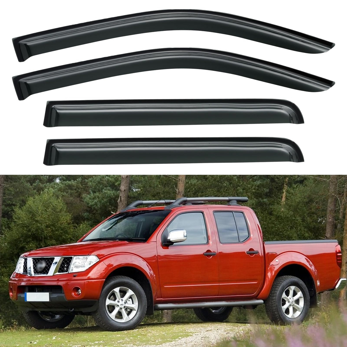 Window Visors Rain Guards for 2015-2026 Ford F150 Crew/SuperCrew Cab